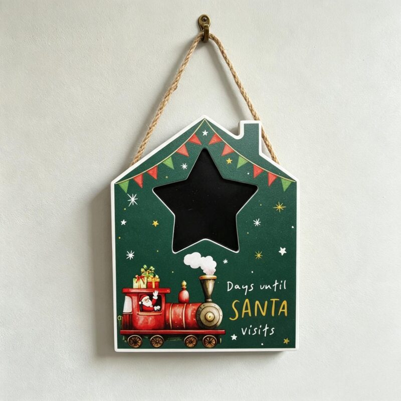 Weihnachts-Countdown-Wandtafel in Hausform mit Kreidetafel</trp-post-contain...