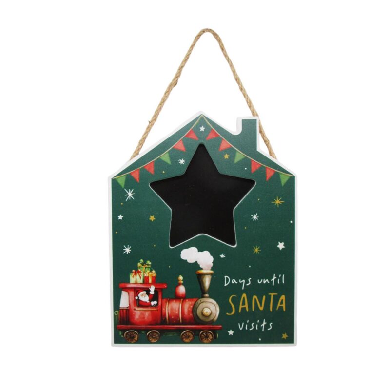 Weihnachts-Countdown-Wandtafel in Hausform mit Kreidetafel</trp-post-contain...