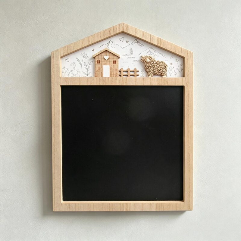 Wooden House‑Shaped Chalkboard Wall Decor - Farmhouse &...