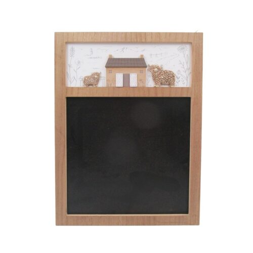 Wooden Wall Chalkboard with Resin Highland Cows - Farmhou...