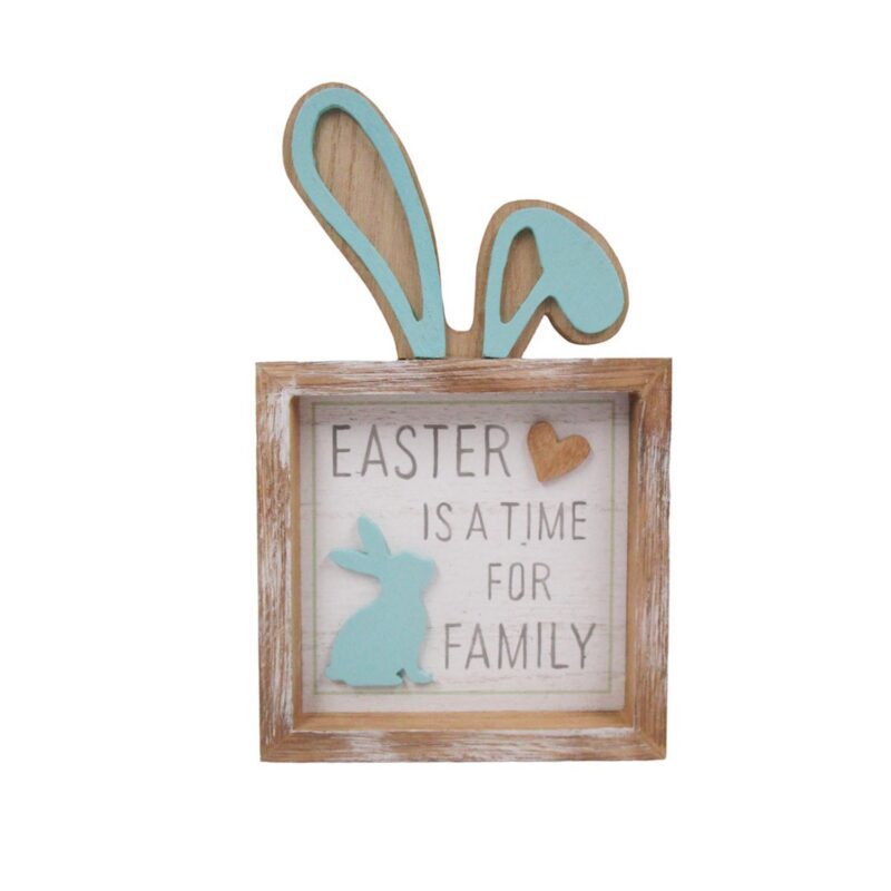 Wooden Shadow‑Box Sign - Easter - life-deco.com