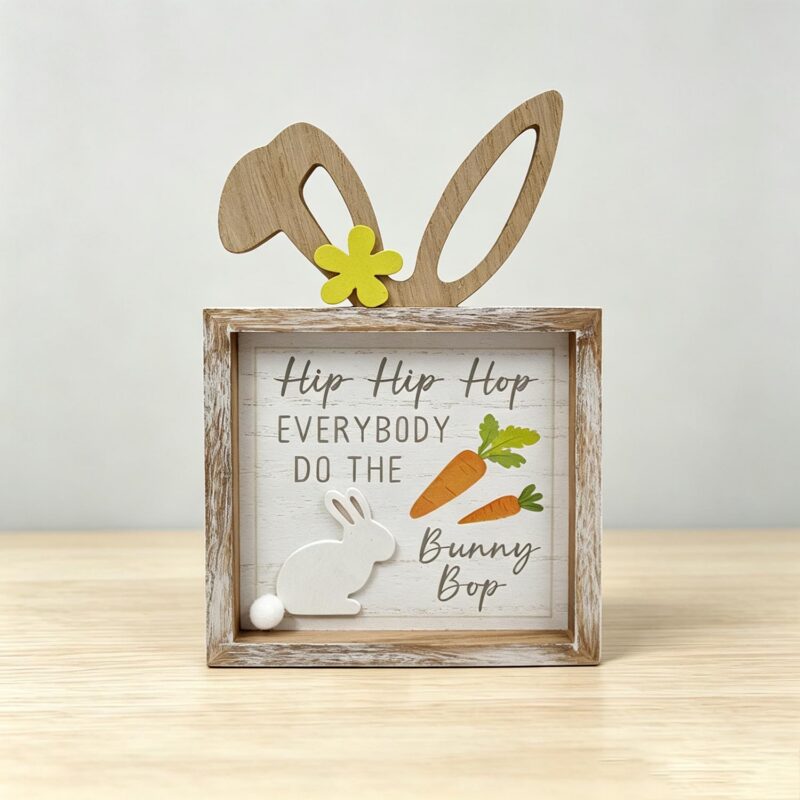 Wooden Shadow‑Box Sign - Easter - life-deco.com