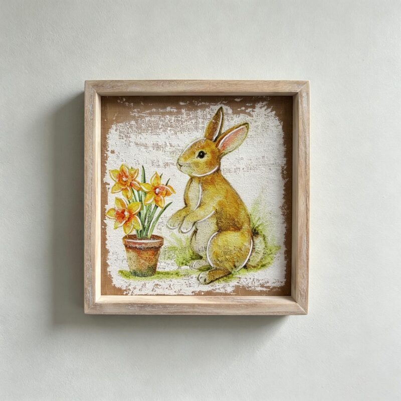 Framed Easter Bunny Wall Art - Easter - life-deco.com