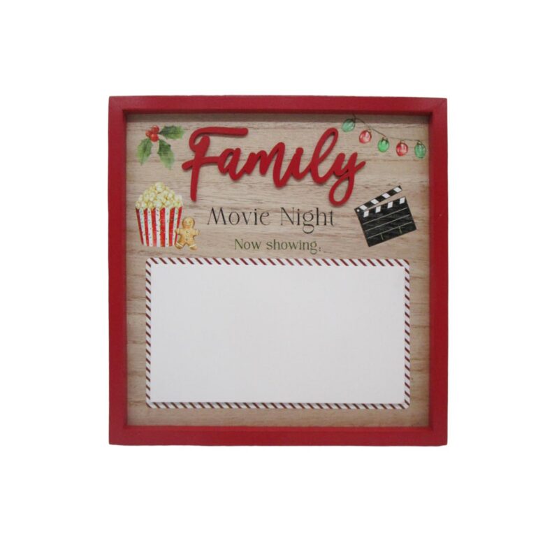 Family Movie Night Writable Frame Sign - Christmas - life...
