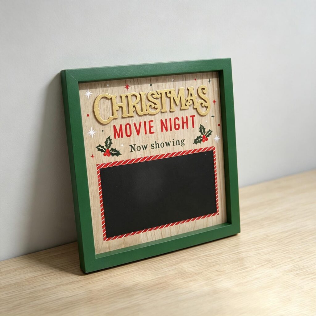 Weihnachtsfilmabend – Schild im Kreidetafel-Stil – Weihnachten –...