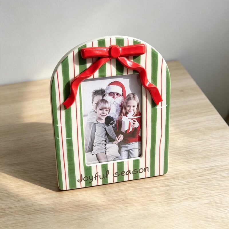 Weihnachts-Fotorahmen aus Epoxidharz mit Bogenmotiv – Weihnachten – Leben...