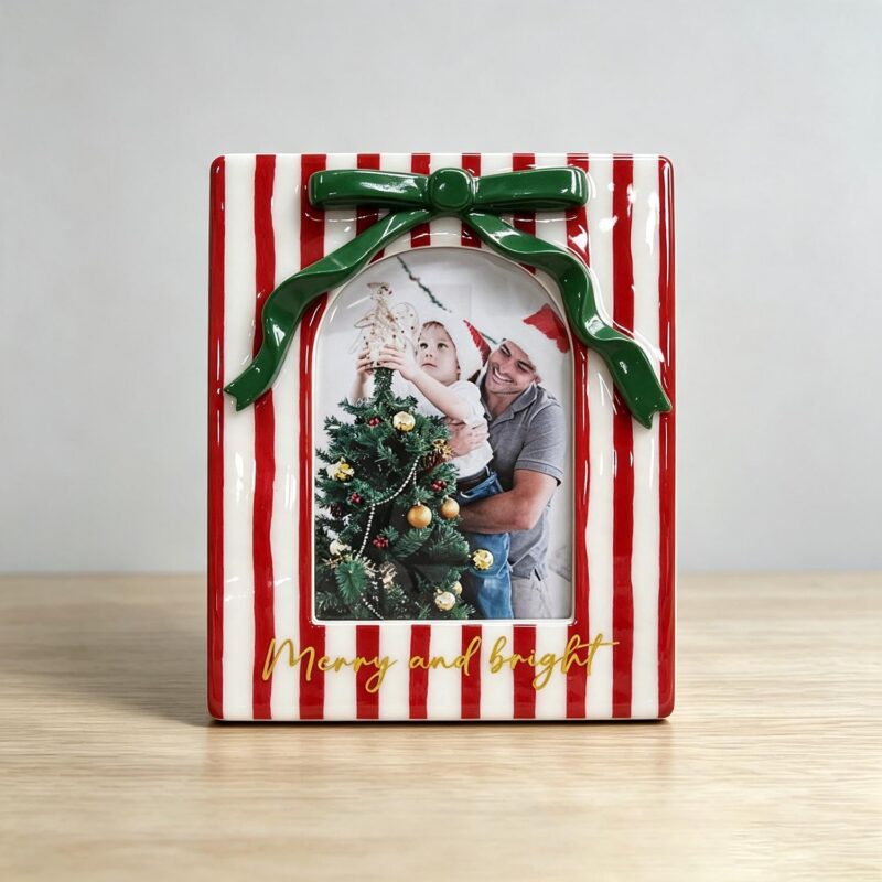 Epoxy Resin Vertical-Stripe Christmas Photo Frame - Chris...