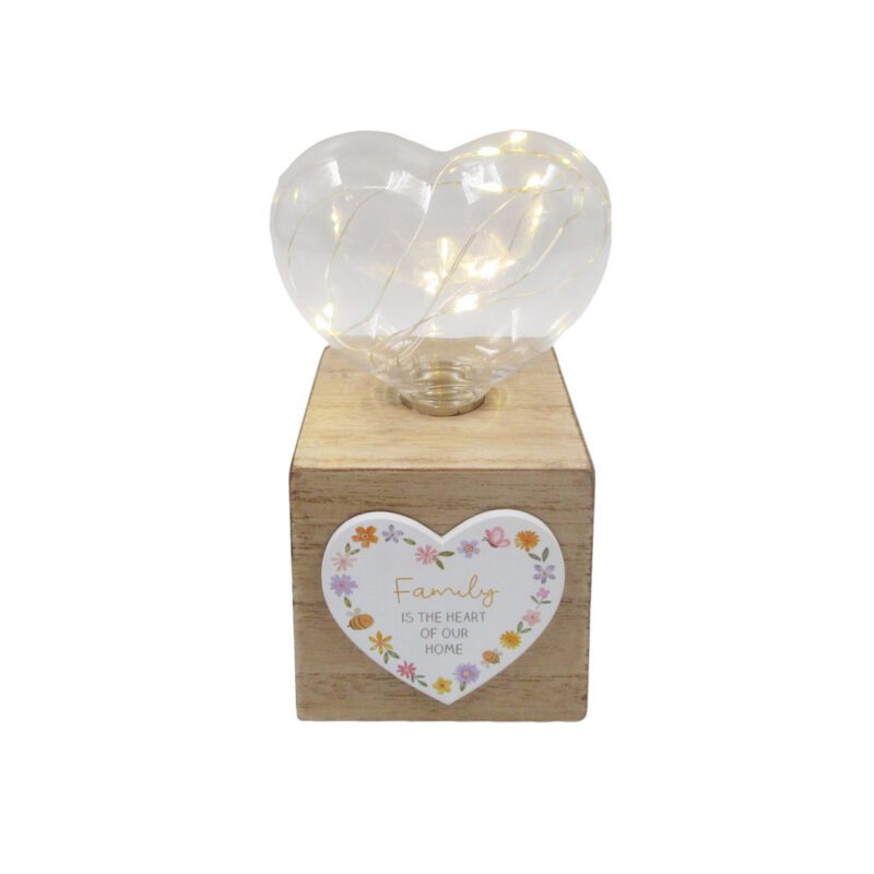Wooden Cube Base LED Table Lamp - Family - life-deco.com
