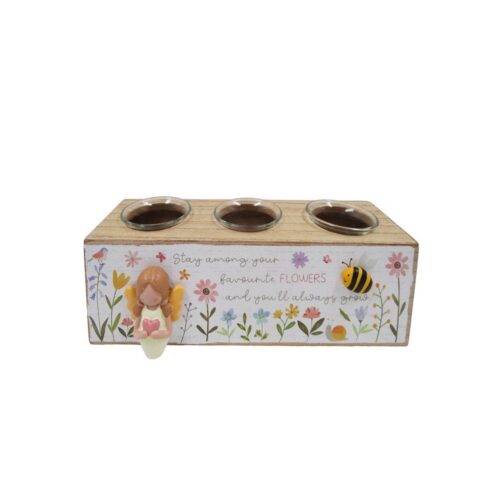 Wooden Tealight Holder - Love & Friendship - life-de...