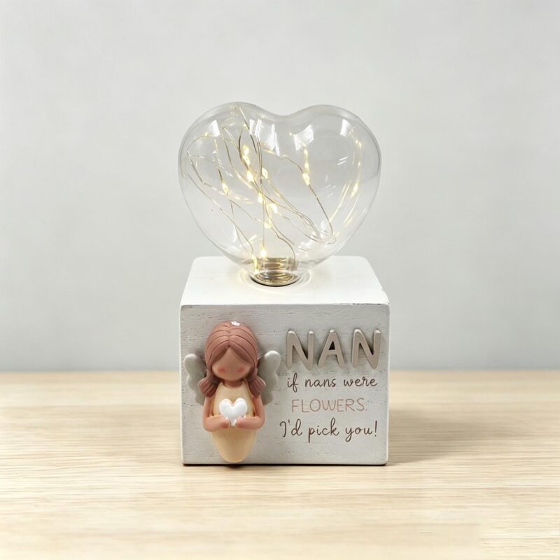 Wooden Cube LED Lamp - Love & Friendship - life-deco.com