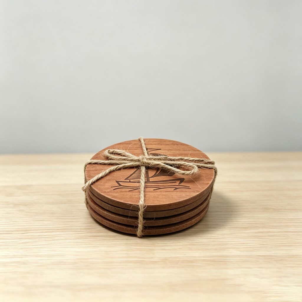 Set of 4 Nautical Wooden Coasters - Coastal (Summer) - life-deco.com