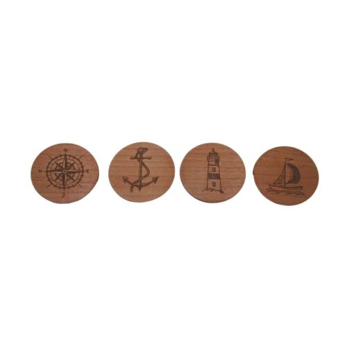 Set of 4 Nautical Wooden Coasters - Coastal (Summer) - life-deco.com