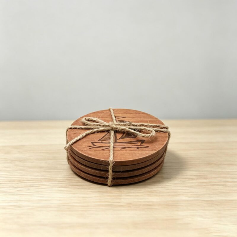Set of 4 Nautical Wooden Coasters - Coastal (Summer) - life-deco.com