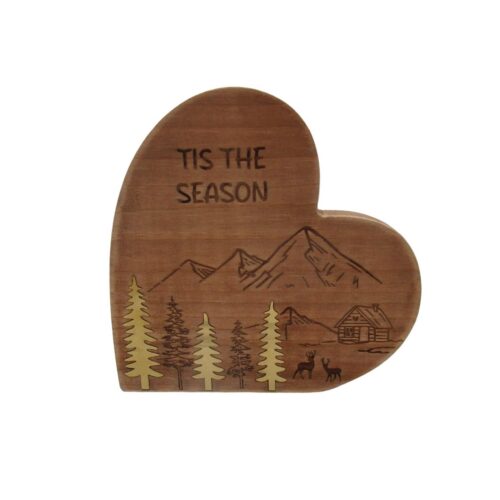 Heart-Shaped Wooden Sign - Christmas - life-deco.com