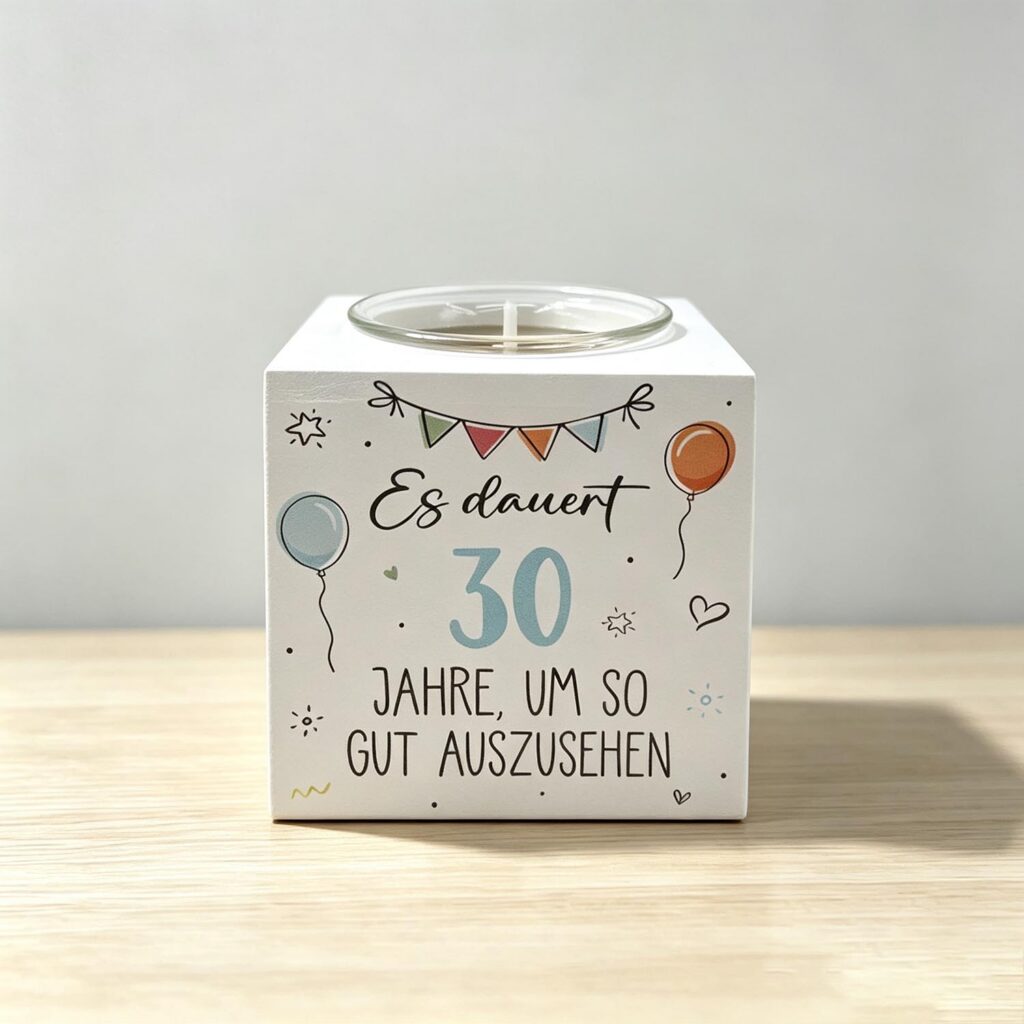 Wooden Tealight Holder - Birthday - life-deco.com