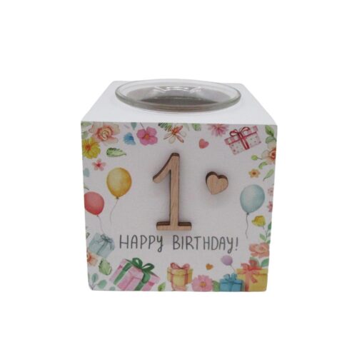 Wooden Tealight Holder - Birthday - life-deco.com