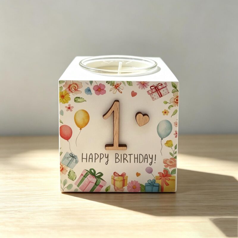 Wooden Tealight Holder - Birthday - life-deco.com