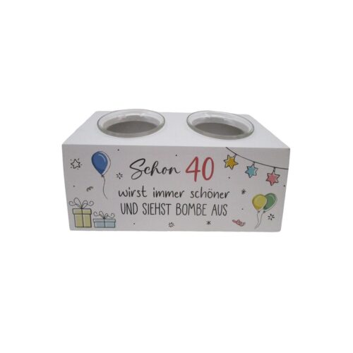 Wooden Tealight Holder - Birthday - life-deco.com