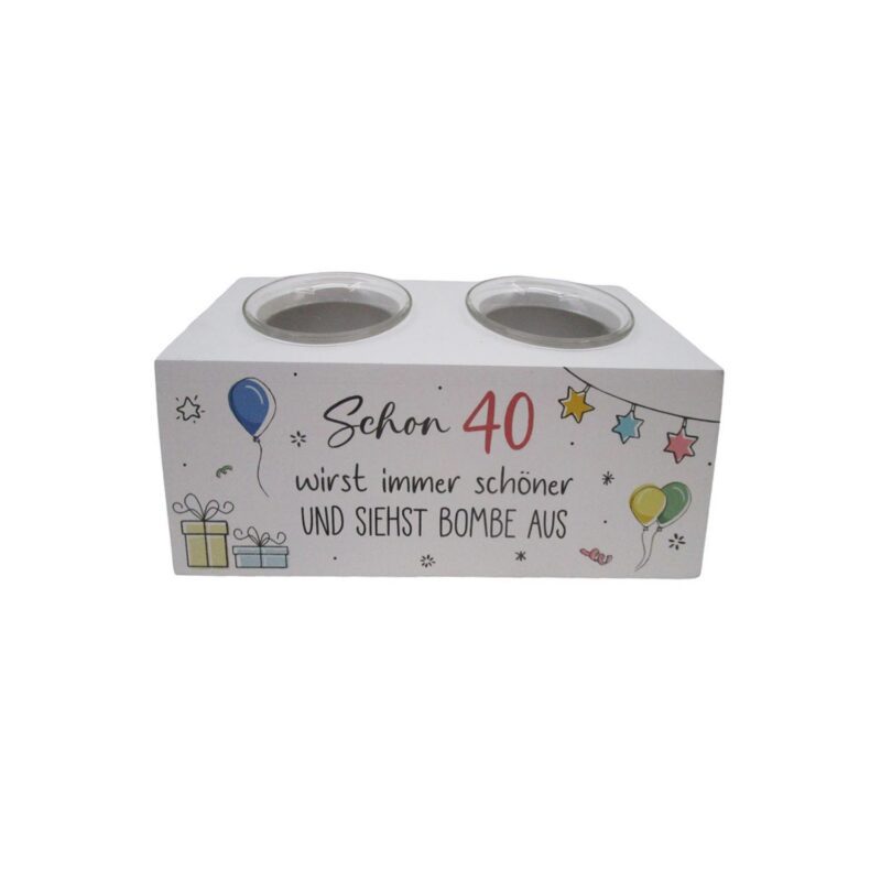 Wooden Tealight Holder - Birthday - life-deco.com