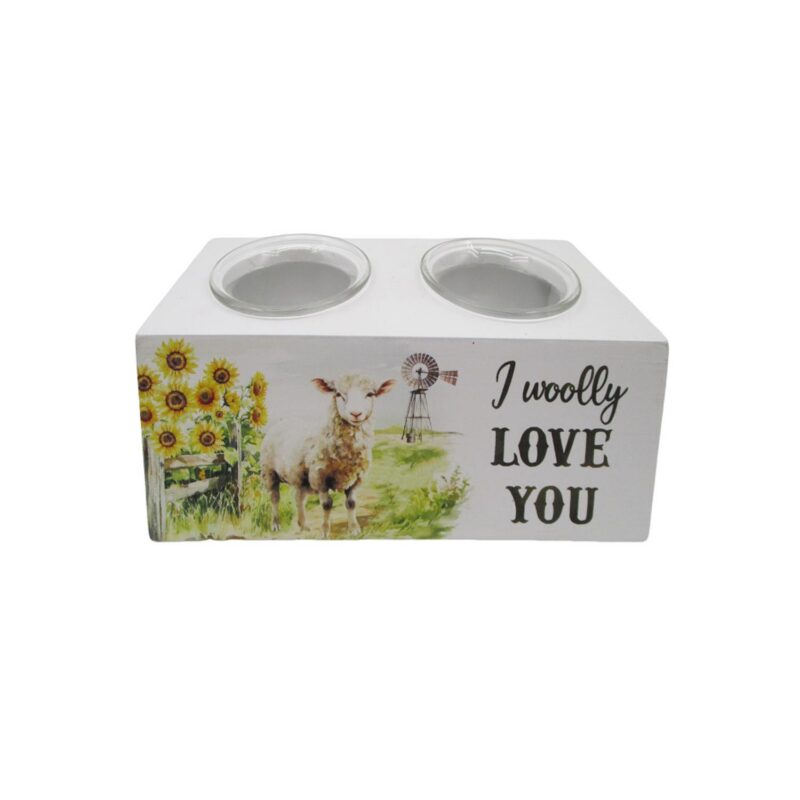 Wooden Tealight Holder - Farmhouse & Country - life-deco.com