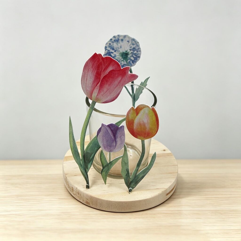 Wooden Tealight Holder - Spring - life-deco.com