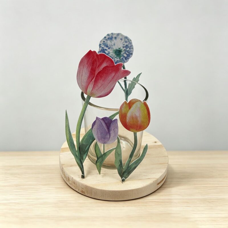 Wooden Tealight Holder - Spring - life-deco.com