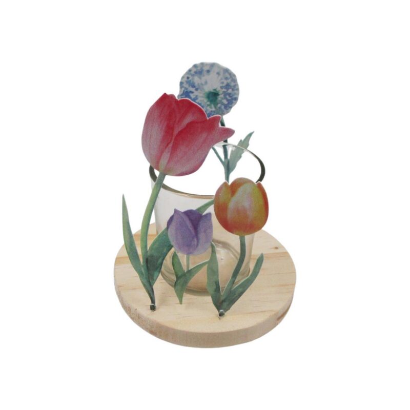 Wooden Tealight Holder - Spring - life-deco.com