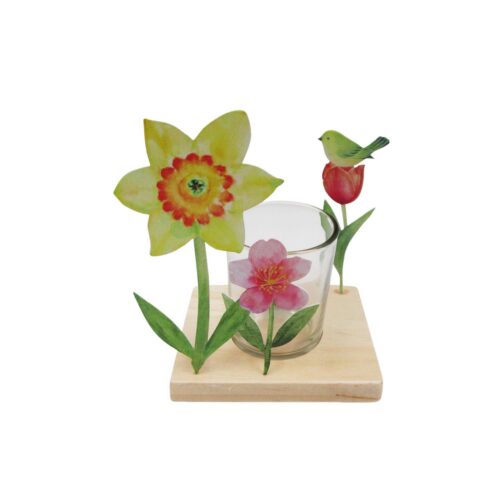 Wooden Tealight Holder - Spring - life-deco.com