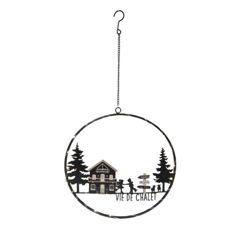 Illuminated Round Hanging  Decor - winter - life-deco.com