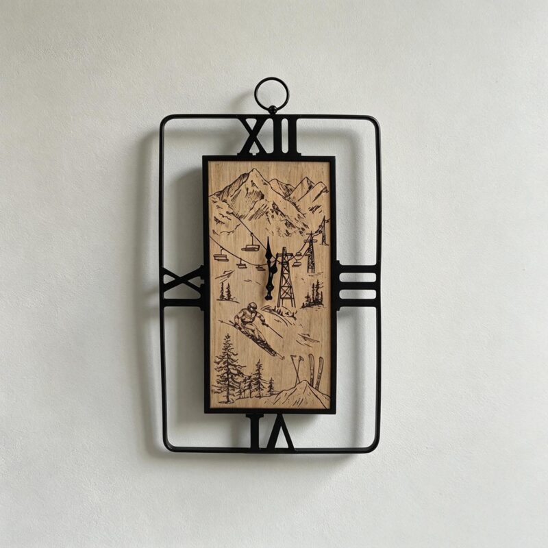 Metal & Wood Wall Clock - winter - life-deco.com