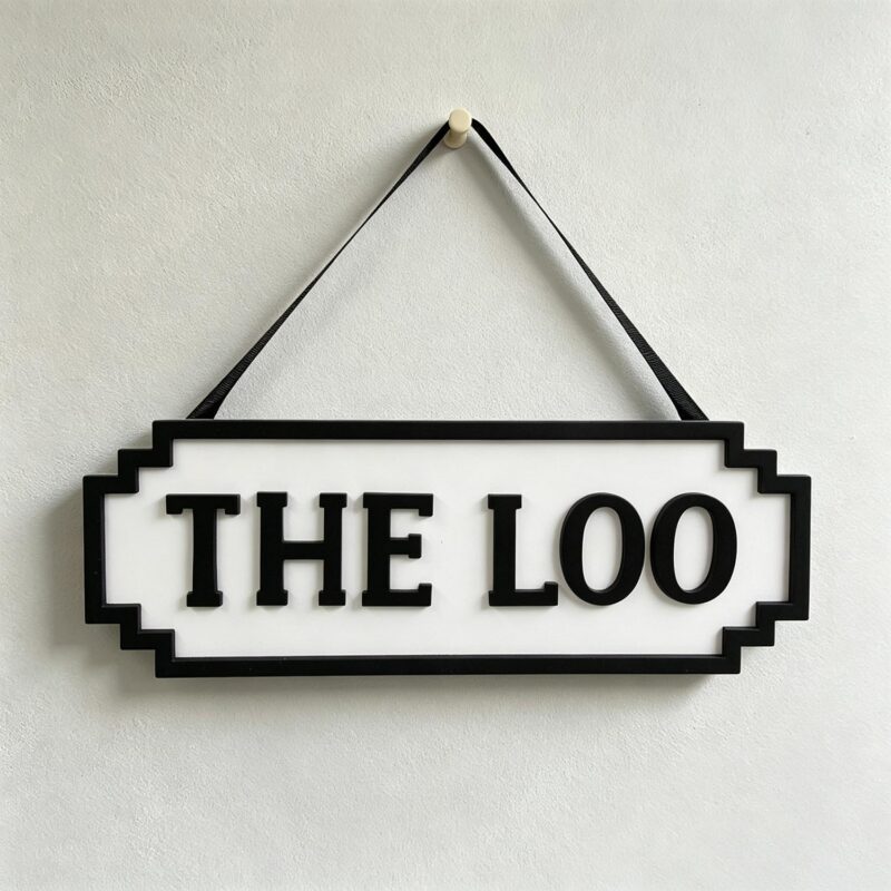Hängeschild aus Holz – Badezimmer – life-deco.com