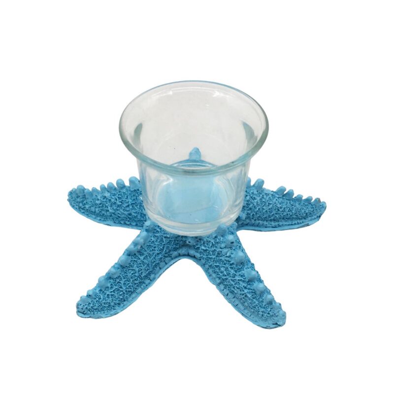 Blue Starfish Base Glass Cup - Coastal (Summer) - life-d...