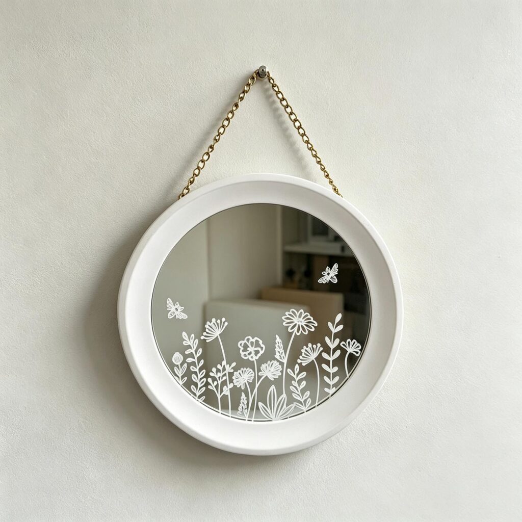 White Round Hanging Mirror - Wall Signs - life-deco.com