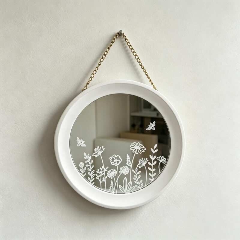 White Round Hanging Mirror - Wall Signs - life-deco.com