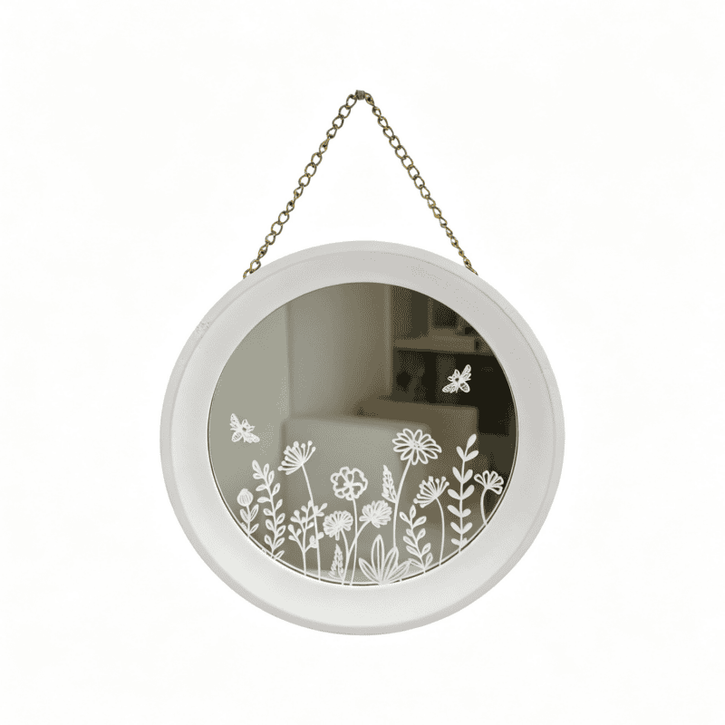 White Round Hanging Mirror - Wall Signs - life-deco.com