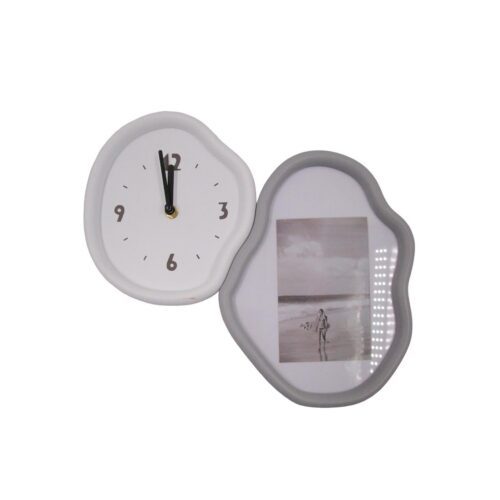 Cloud‑Shaped Wooden Clock & Photo Frame Set - Wall Signs - life-deco.com