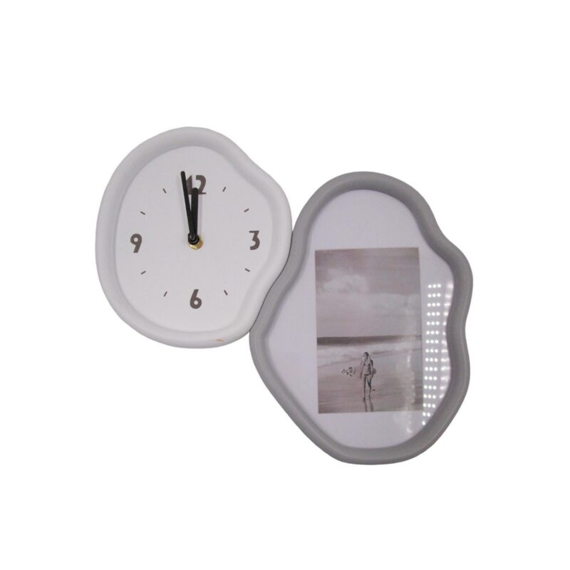Cloud‑Shaped Wooden Clock & Photo Frame Set - Wall Signs - life-deco.com