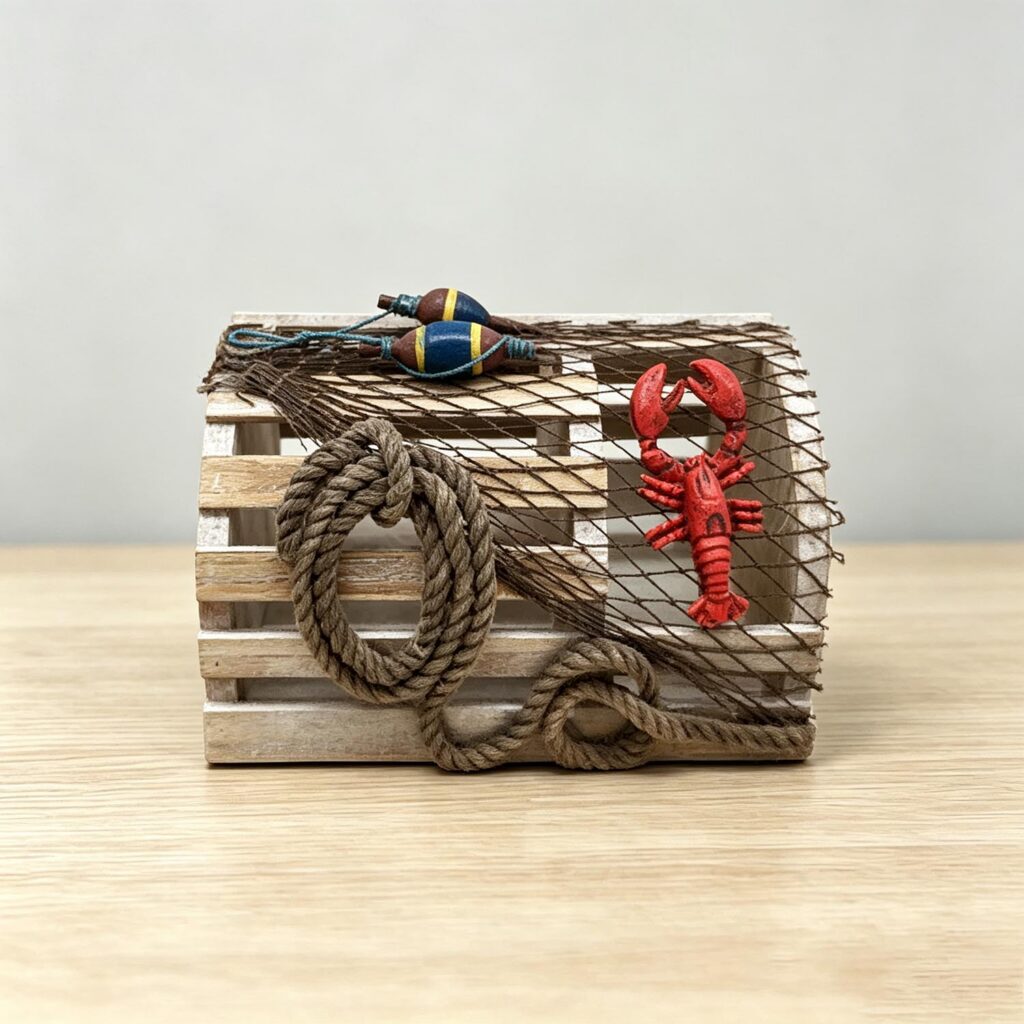 Wooden Lobster Trap Decor - Coastal (Summer) - life-deco...