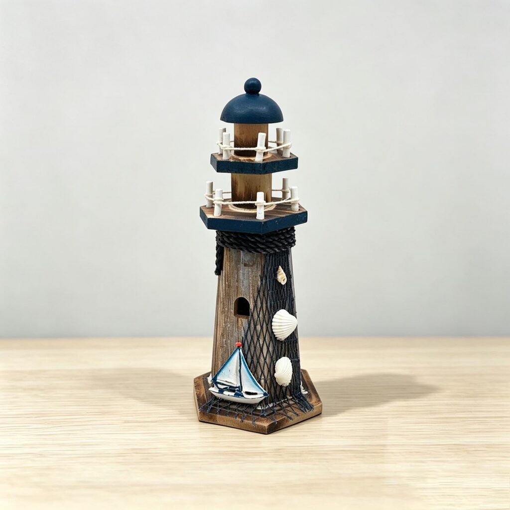 Wooden Lighthouse Decor - Coastal (Summer) - life-deco.com