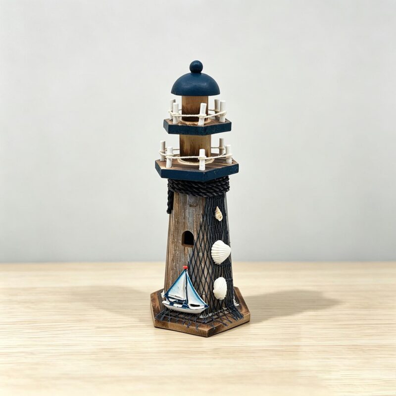 Wooden Lighthouse Decor - Coastal (Summer) - life-deco.com