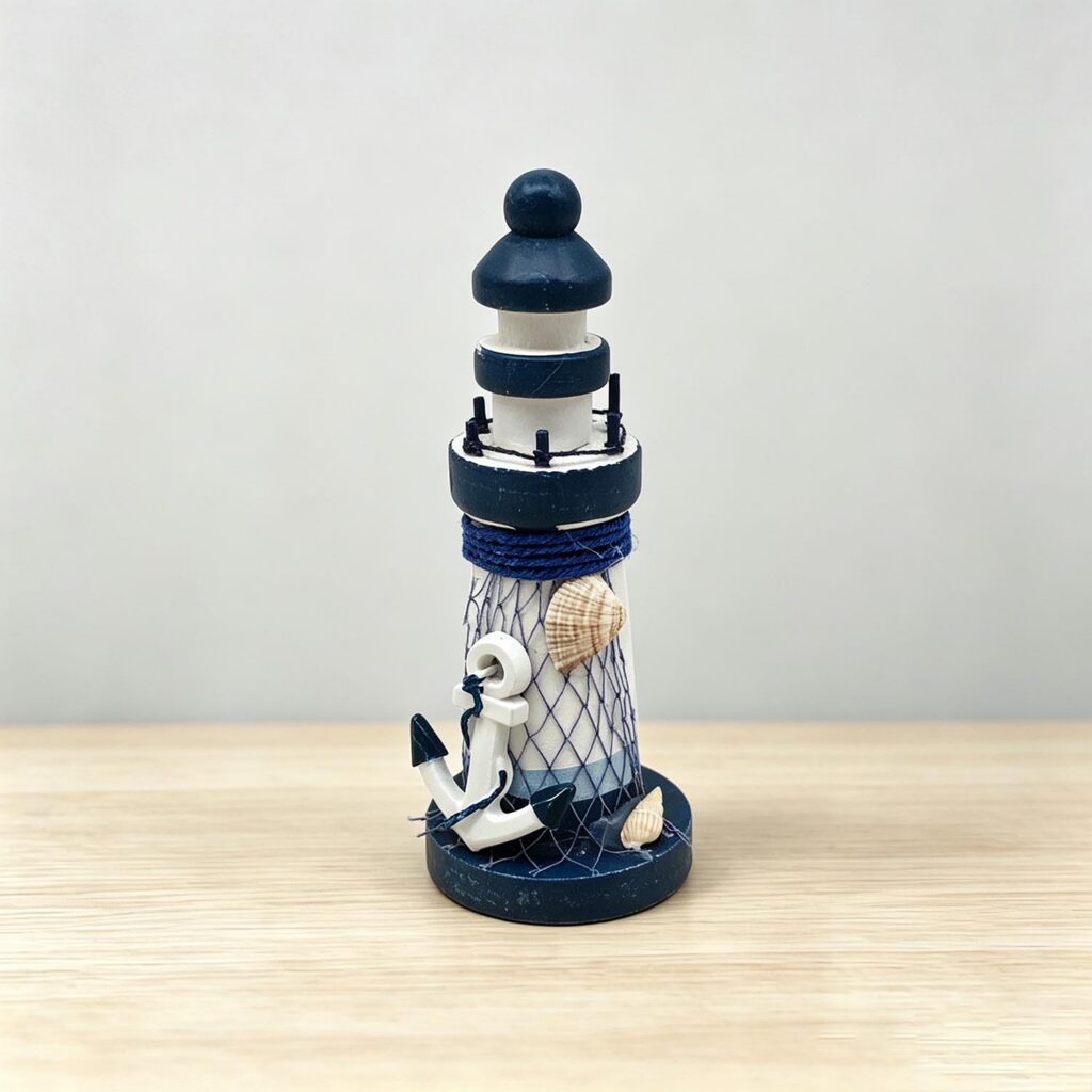 Wooden Lighthouse Decor - Coastal (Summer) - life-deco.com