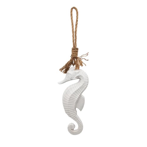 White Seahorse Hanging Decor - Coastal (Summer) - life-d...