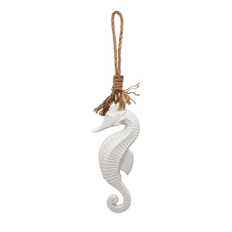 White Seahorse Hanging Decor - Coastal (Summer) - life-d...