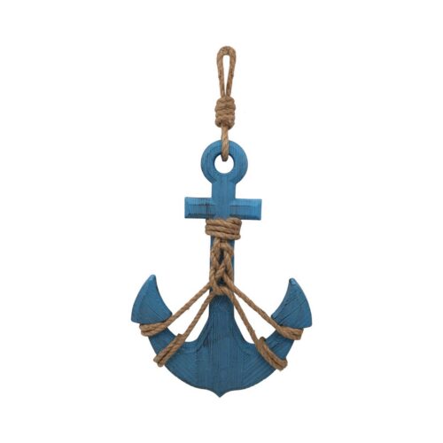 Blue Distressed Anchor Hanging - Coastal (Summer) - life-deco.com