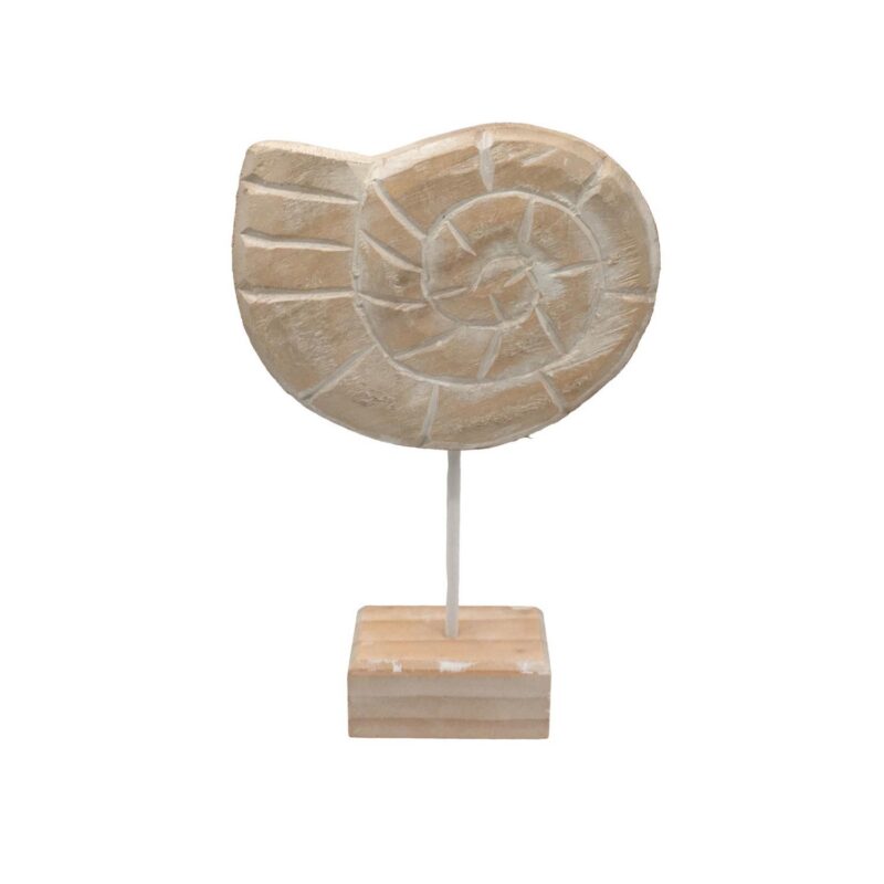 Wooden Spiral Shell Decor - Coastal (Summer) - life-deco...