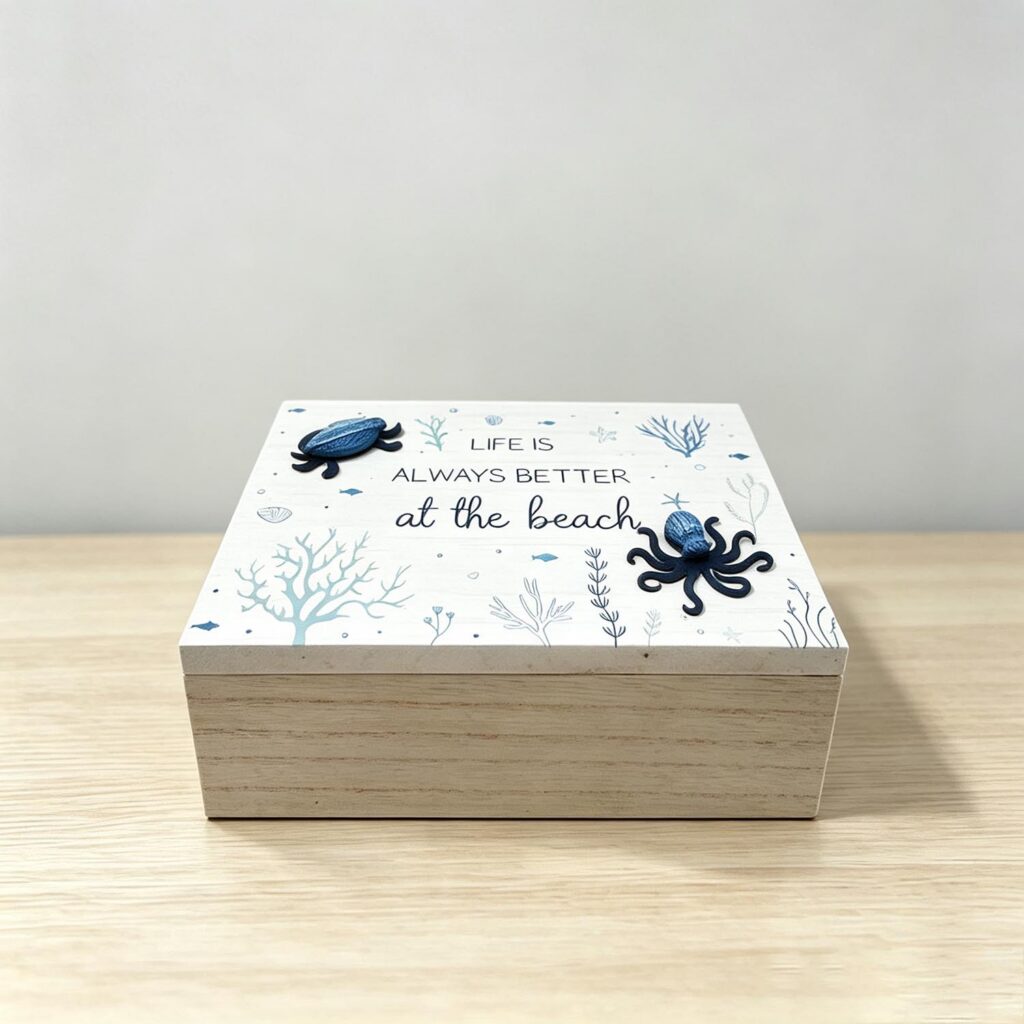 Wooden Storage Box - Coastal (Summer) - life-deco.com