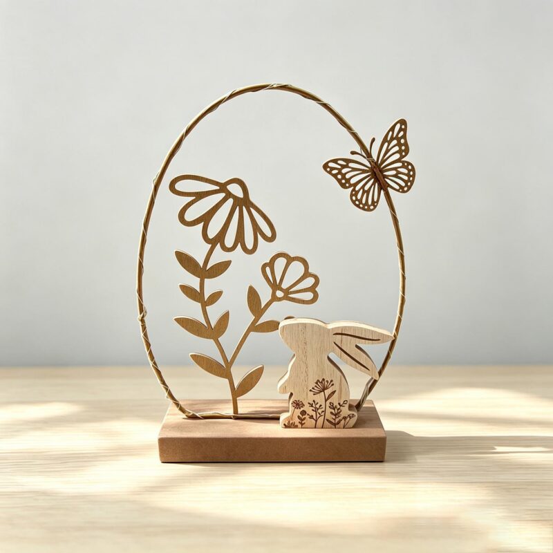 Wooden Bunny Table Ornament - Easter - life-deco.com