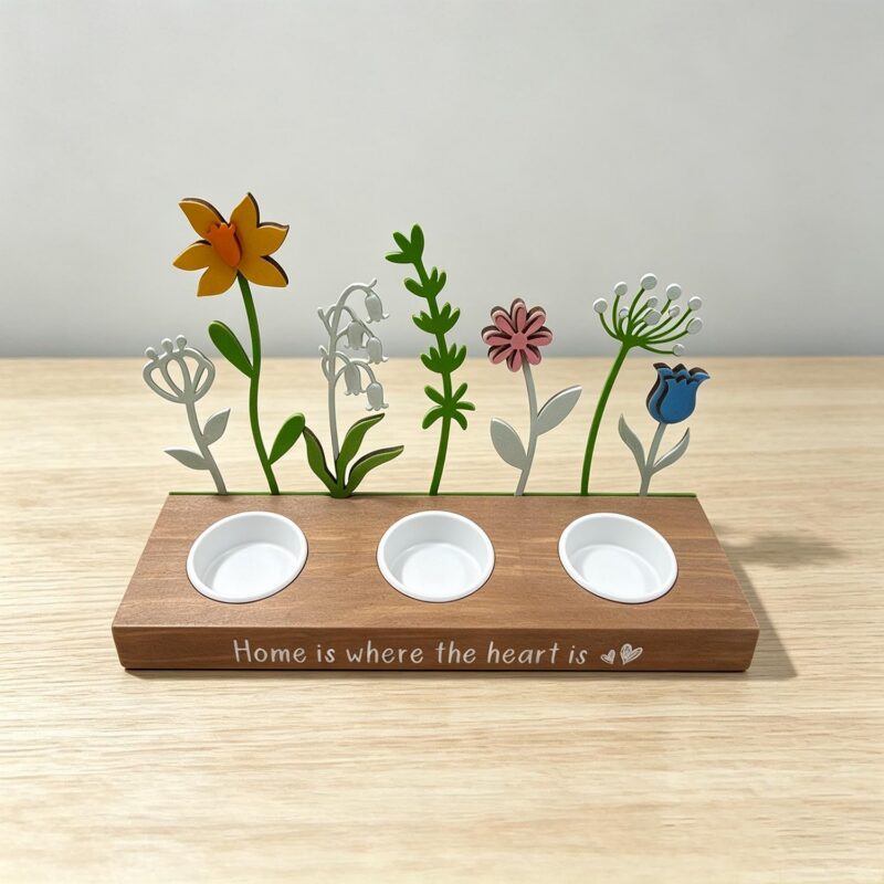Wooden Tealight Holder - Spring - life-deco.com