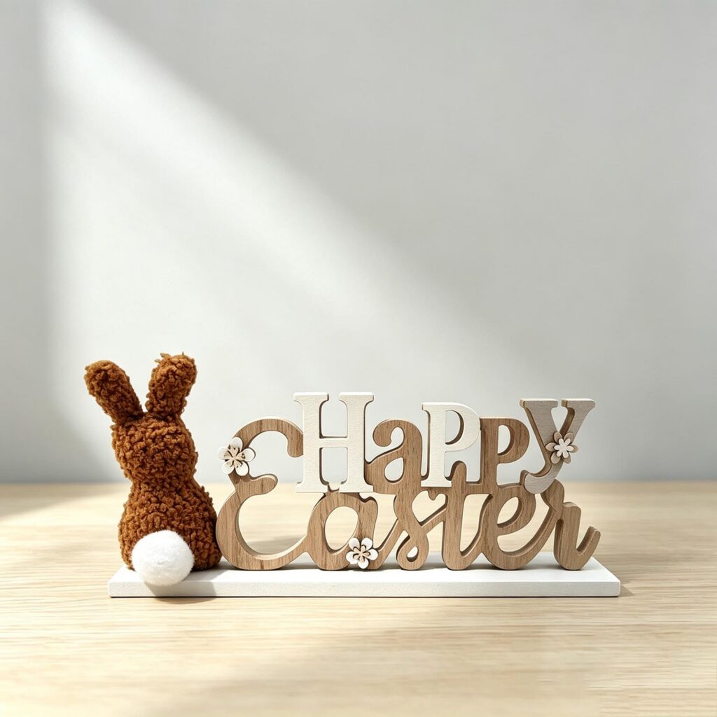 Wooden Bunny Table Ornament - Easter - life-deco.com