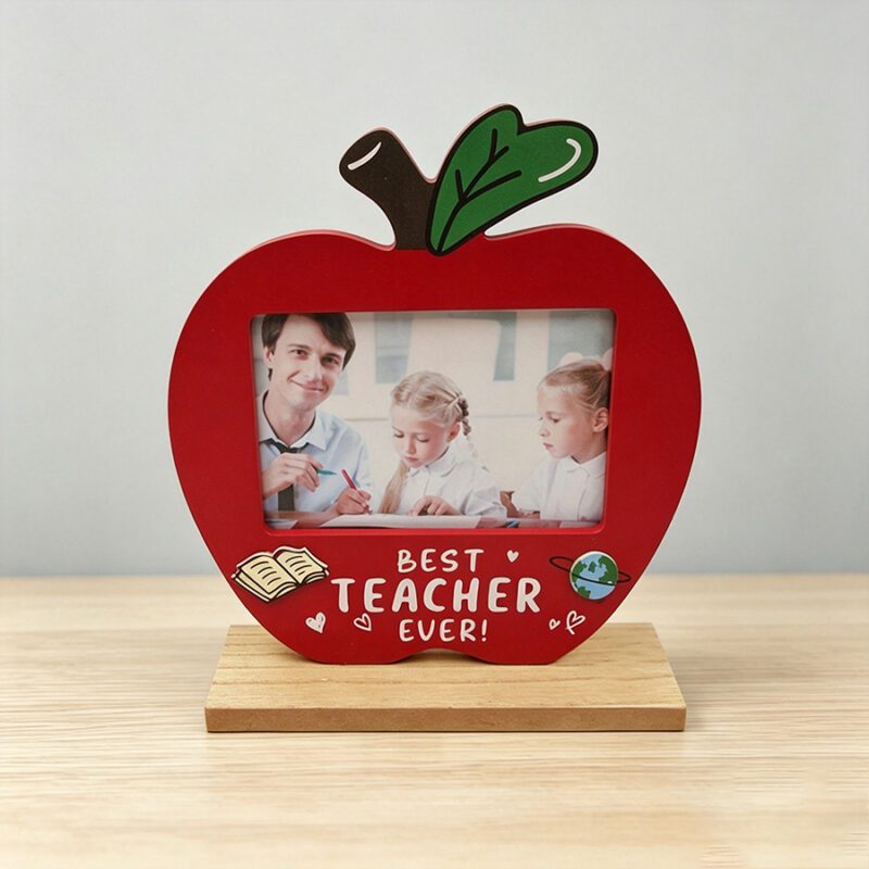Teacher‑Theme Wooden Photo Frame - Teacher's Day - life-deco.com